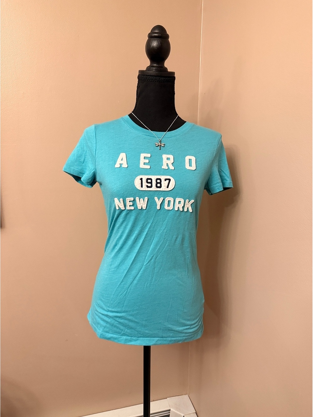 Aeropostale Classic Crew 1987 New York Blue T-Shirt Medium